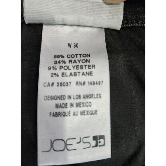 JOE'S SZ 30 FLAWLESS THE ICON MID RISE SKINNY ANKLE DENIM JEANS BLACK STRETCHY - Picture 5 of 9